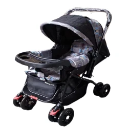 Foldable Baby Stroller – Lightweight & Stylish with Umbrella Shade, Storage Basket, Safety Locks & Smooth Wheels – Travel-Friendly Design