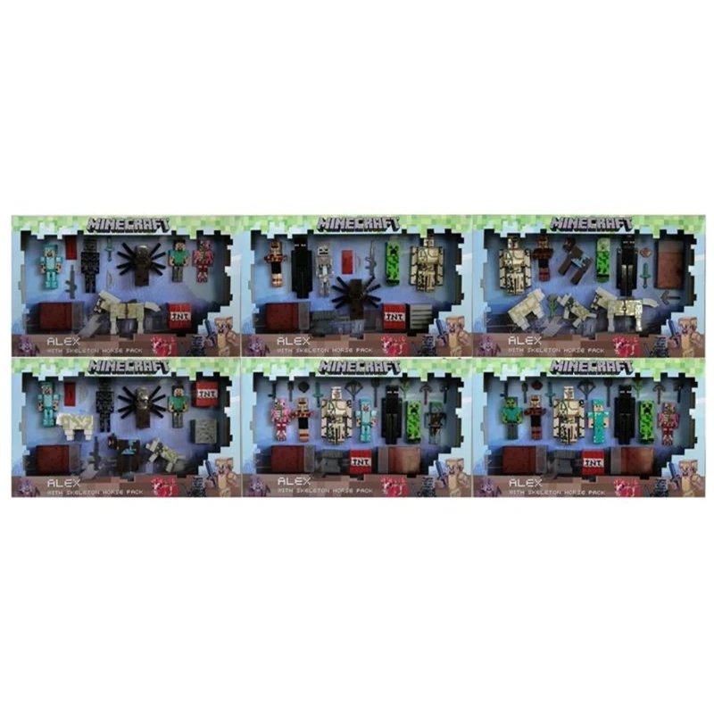 مجموعة شخصيات ماينكرافت – شخصيات بطول 7.62 الى 10.16 سم للعب الابداعي والتجميع