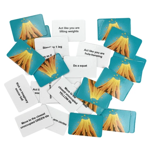 لعبة الهروب من الحمم البركانية – تحدي القفز والتوازن العائلي مع 25 حجراً فوم ملوناً و27 بطاقة تحدي مثيرة لتطوير المهارات الحركية والمرح الجماعي - Image 6