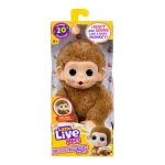Little Live Pets My Baby Minis Monkey Single Pack Series 3 – Pepi Peach, an adorable interactive baby monkey toy designed to inspire imaginative play, nurturing fun, and exciting adventures for kids - Little Live Pets