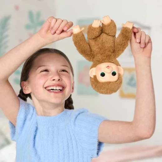 Little Live Pets My Baby Minis Monkey Single Pack Series 3 – Pepi Peach, an adorable interactive baby monkey toy designed to inspire imaginative play, nurturing fun, and exciting adventures for kids - Little Live Pets - Image 5