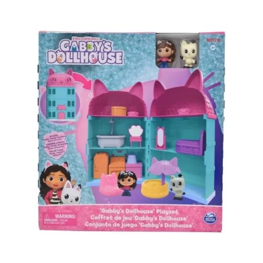 مجموعة لعب غابي وبيت الدمى – طقم لعب مستوحى من مسلسل Gabby’s Dollhouse، يحتوي على بيت دمى تفاعلي وإكسسوارات وشخصيات، مناسب للعب التخيلي للأطفال - سبين ماستر - Image 2
