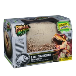 Spin Master Jurassic World Primal Hatch T-Rex – Interactive Hatching Egg Toy with 100+ Sounds, Training Clicker, and Feeding Accessories