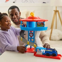 Paw Patrol Lookout Tower Playset – Interactive Command Center with 2 Chase Figures, Police Cruiser, Mission Cards, and Rotating Transformation Elevator