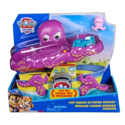 Paw Patrol Pup Squad Octopus Rescue Playset – Interactive Rescue Toy Set with Octopus, Ocean Adventure Playset, Kids Action Figures, Fun Imaginative Play Inspired by Paw Patrol