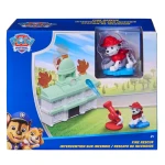 Paw Patrol Mini Playset Marshall Fire Rescue – مجموعة لعب مارشال للإنقاذ والإطفاء من باو باترول، مغامرات إنقاذ تفاعلية مع شخصية مارشال، لعبة ممتعة للأطفال لتنمية الخيال - سبين ماستر