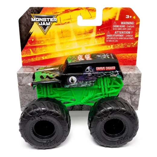 Monster Jam 1:43 Plastic Truck Assortment – تشكيلة شاحنات مونستر جام البلاستيكية بمقياس 1:43، تصميم واقعي، ألعاب سباق وحركات استعراضية ممتعة للأطفال ومحبي الشاحنات الوحشية - سبين ماستر - Image 3