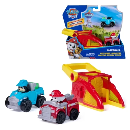 Paw Patrol Pup Squad Vehicle Launchers Assortment – تشكيلة مركبات الإطلاق من باو باترول، سيارات وشخصيات إنقاذ تفاعلية، ألعاب حركة ومغامرات ممتعة للأطفال لتنمية الخيال واللعب الإبداعي - سبين ماستر - Image 7