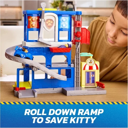 Paw Patrol Search & Rescue Pup Squad HQ Playset – مركز قيادة ومهام الإنقاذ من باو باترول، مجموعة لعب تفاعلية مع شخصيات ومركبات، مغامرات ممتعة للأطفال ولعب تخيلي مليء بالحركة - سبين ماستر - Image 7