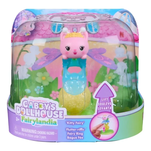 تشكيلة خواتم فيري لانديا من غابي وبيت الدمى – مجموعة خواتم لعب مستوحاة من عالم Fairylandia من Gabby’s Dollhouse، مع تصميمات خيالية ممتعة، مناسبة للأطفال واللعب التخيلي - سبين ماستر - Image 3