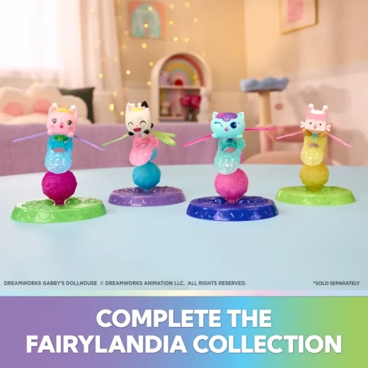 تشكيلة خواتم فيري لانديا من غابي وبيت الدمى – مجموعة خواتم لعب مستوحاة من عالم Fairylandia من Gabby’s Dollhouse، مع تصميمات خيالية ممتعة، مناسبة للأطفال واللعب التخيلي - سبين ماستر - Image 8