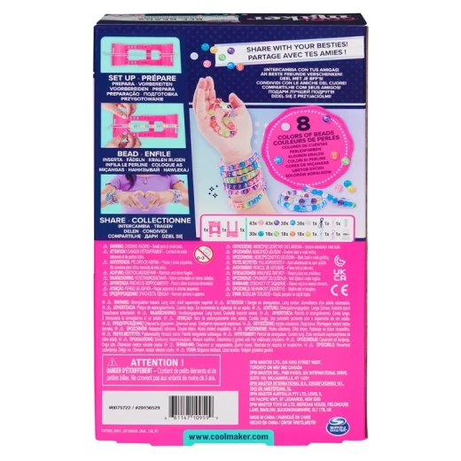 طقم أساور الصداقة من كول ميكر BFF Beads – مجموعة أشغال يدوية للأطفال لصنع أساور الصداقة بالخرز، مع أدوات وإكسسوارات للتصميم، نشاط إبداعي ممتع وهدايا رائعة للبنات - سبين ماستر - Image 11