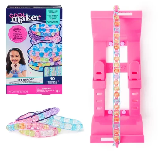 طقم أساور الصداقة من كول ميكر BFF Beads – مجموعة أشغال يدوية للأطفال لصنع أساور الصداقة بالخرز، مع أدوات وإكسسوارات للتصميم، نشاط إبداعي ممتع وهدايا رائعة للبنات - سبين ماستر - Image 3