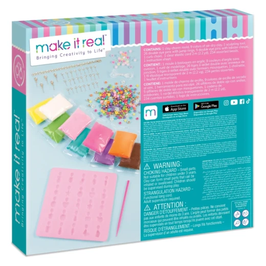 Clay Charm DIY Jewelry Kit – 279 Pieces | Creative Accessory-Making Set for Kids - Make it real - Image 8