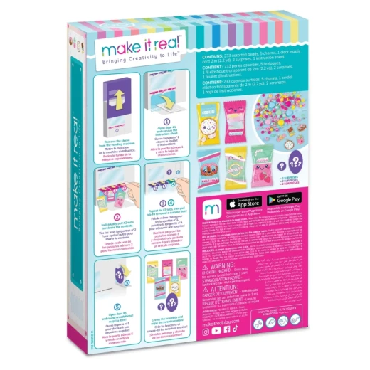 Make It Real Bracelet Snackers DIY Jewelry Vending Machine - 242 Pcs | Creative Bead & Bracelet Maker Kit - Make it real - Image 8