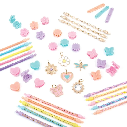 Make It Real Linked Looks Bracelet Kit - 48 Pcs | DIY Jewelry Making Set for Girls with Charms & Chains - Make it real - Image 2