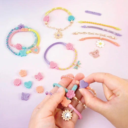 Make It Real Linked Looks Bracelet Kit - 48 Pcs | DIY Jewelry Making Set for Girls with Charms & Chains - Make it real - Image 4