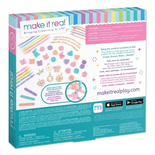 Make It Real Linked Looks Bracelet Kit - 48 Pcs | DIY Jewelry Making Set for Girls with Charms & Chains - Make it real - Image 7