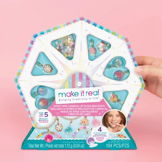 Sweet Spin Carnival Lip Gloss Bracelets – 104 Pcs | Fun Party Favors for Kids – Wearable & Playful Lip Gloss - Make it real - Image 6