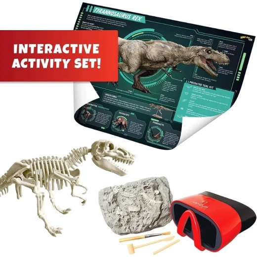 طقم أباكوس Dino-Dig VR Kit – مجموعة تعليمية تفاعلية للأطفال تجمع بين الحفر والاكتشاف وتجربة الواقع الافتراضي، لتعلم ممتع عن الديناصورات بطريقة مبتكرة ومسلية. - أبيكس - Image 4