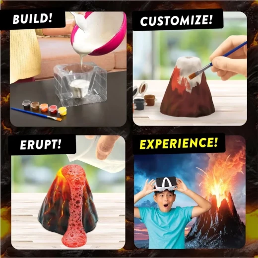 Abacus Volcano Lab VR 2.0 Kit – مجموعة مختبر البركان التعليمية بتقنية الواقع الافتراضي، تجربة علمية تفاعلية للأطفال، تعلم ممتع لتجارب البراكين والعلوم بطريقة مبتكرة - أبيكس - Image 4