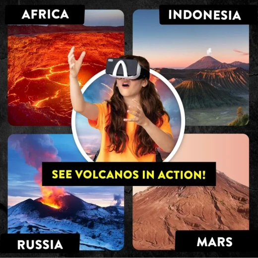 Abacus Volcano Lab VR 2.0 Kit – مجموعة مختبر البركان التعليمية بتقنية الواقع الافتراضي، تجربة علمية تفاعلية للأطفال، تعلم ممتع لتجارب البراكين والعلوم بطريقة مبتكرة - أبيكس - Image 5