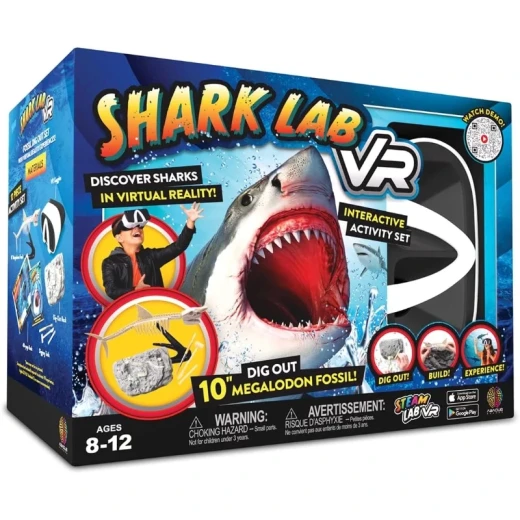 Abacus Shark Lab VR Kit – مجموعة مختبر أسماك القرش بتقنية الواقع الافتراضي، لعبة تعليمية تفاعلية للأطفال، استكشاف عالم المحيطات والكائنات البحرية بطريقة ممتعة ومبتكرة Abacus Shark Lab VR Kit – مجموعة مختبر أسماك القرش بتقنية الواقع الافتراضي، لعبة تعليمية تفاعلية للأطفال، استكشاف عالم المحيطات والكائنات البحرية بطريقة ممتعة ومبتكرة