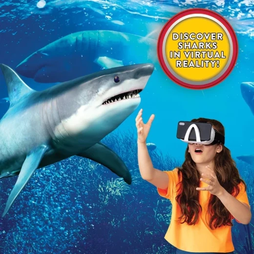 Abacus Shark Lab VR Kit – مجموعة مختبر أسماك القرش بتقنية الواقع الافتراضي، لعبة تعليمية تفاعلية للأطفال، استكشاف عالم المحيطات والكائنات البحرية بطريقة ممتعة ومبتكرة - أبيكس - Image 4