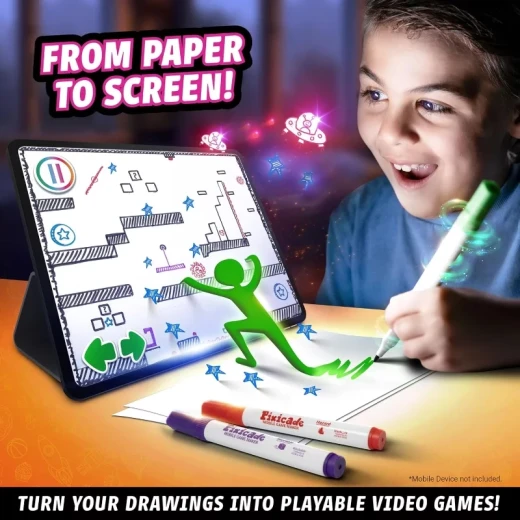 بيكسيكاد – طقم ابتكار ألعاب فيديو عبر الرسم، يسمح للأطفال بتصميم ألعابهم الخاصة وتحويل رسوماتهم إلى ألعاب تفاعلية ممتعة - أبيكس - Image 4