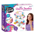 Shimmer n' Sparkle BFF Charm Jewelry Kit – Create Fun Friendship Bracelets & Charms for Kids, Crafting Activity Set for Girls - CRA-Z-ART
