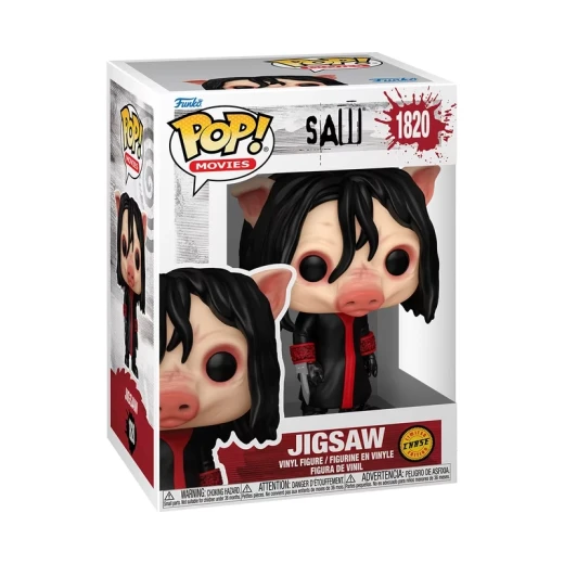Funko Pop! Movies: Saw – Jigsaw Killer with Chase Vinyl Figure | Horror Movie Collectible | Limited Edition Character Design for Saw Fans, Collectors and Display - Funko - Image 4