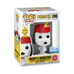 Funko Pop! TV: Peanuts – Snoopy & Woodstock (Flocked) Exclusive Vinyl Figure | Limited Edition Collectible Featuring Snoopy and Woodstock | Soft Textured Finish for Display, Collection and Gifts