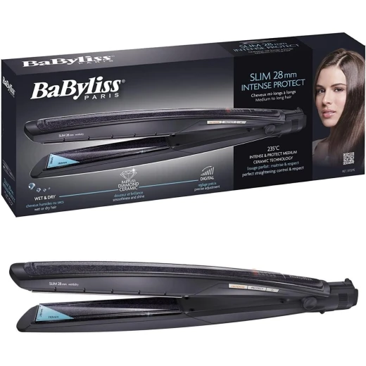BaByliss Intense Protect Diamond Ceramic Hair Straightener 28mm Slim Wet & Dry 235C BaByliss Intense Protect Diamond Ceramic Hair Straightener 28mm Slim Wet & Dry 235C