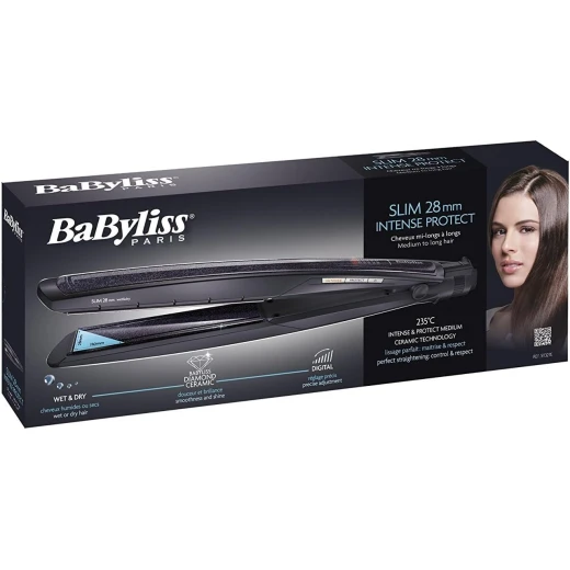 BaByliss Intense Protect Diamond Ceramic Hair Straightener 28mm Slim Wet & Dry 235C - Babyliss - Image 4