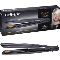 مملس شعر BaByliss Protect Slim 22 مم - أسود، 230 درجة مئوية لتصفيفات ناعمة