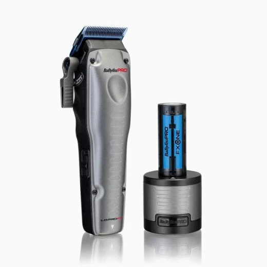 مجموعة ماكينة قص الشعر الاحترافية اللاسلكية BaBylissPRO FXONE LoPro Grey مع محرك N1 وشفرة Fade للحلاقين المحترفين مجموعة ماكينة قص الشعر الاحترافية اللاسلكية BaBylissPRO FXONE LoPro Grey مع محرك N1 وشفرة Fade للحلاقين المحترفين