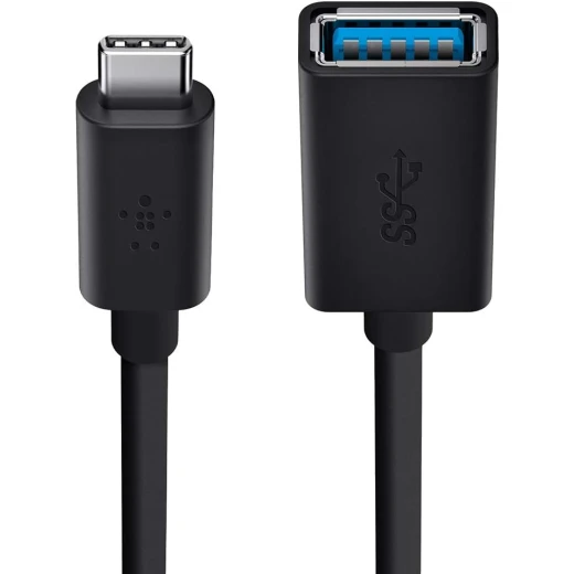محول بلكين من USB-C إلى USB-A – للشحن السريع ونقل البيانات لأجهزة ماك بوك وكروم بوك محول بلكين من USB-C إلى USB-A – للشحن السريع ونقل البيانات لأجهزة ماك بوك وكروم بوك
