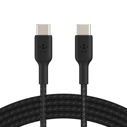 كابل بيلكين بوست تشارج USB-C إلى USB-C بطول 1 متر أسود - شحن سريع كابل بيلكين بوست تشارج USB-C إلى USB-C بطول 1 متر أسود - شحن سريع