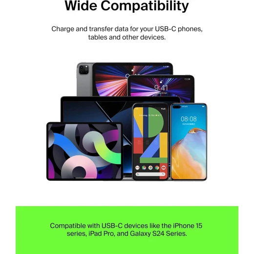 كابل Belkin USB-C إلى USB-A بطول 3.3 قدم أسود - شحن سريع لأجهزة iPhone و Samsung و Pixel و iPad والمزيد - بيلكين - Image 2
