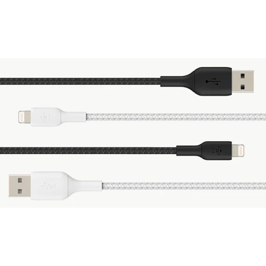 كابل بلكين بوست تشارج مضفّر من نوع USB-A مع موصل لايتنينغ، بطول 3 أمتار، أسود - بيلكين - Image 4