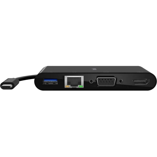 موزع USB-C 4 في 1 من بيلكين، محطة إرساء متعددة المنافذ لأجهزة iPad وiPad Mini وMacBook وMac Mini وMacBook Air وMacBook Pro مع منفذ USB-C Gigabit Ethernet وUSB-A 3.0 وVGA و4K HDMI - بيلكين - Image 2