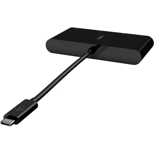 موزع USB-C 4 في 1 من بيلكين، محطة إرساء متعددة المنافذ لأجهزة iPad وiPad Mini وMacBook وMac Mini وMacBook Air وMacBook Pro مع منفذ USB-C Gigabit Ethernet وUSB-A 3.0 وVGA و4K HDMI - بيلكين - Image 4