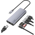 محول بيلكين 6 في 1 USB-C متعدد المنافذ مع HDMI 4K، 100 واط PD، إيثرنت، SD لجهاز MacBook Pro/Air - بيلكين