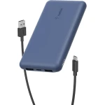 باور بانك بيلكين BoostCharge بسعة 10000 مللي أمبير – 3 منافذ (USB-C 15 واط + منفذين USB-A)، مع كابل USB-A إلى USB-C بطول 15 سم – أزرق - بيلكين