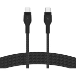 كابل بلكين بوست تشارج برو فليكس مضفّر من السيليكون – USB-C إلى USB-C، بطول 2 متر، أسود - بيلكين