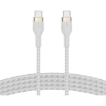 كابل بلكين بوست تشارج برو فليكس مضفّر من السيليكون – USB-C إلى USB-C، بطول 2 متر، أبيض - بيلكين