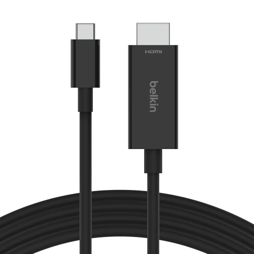 كيبل بيلكين USB-C إلى HDMI 2.1 بطول 6.6 قدم (2 متر) - يدعم 8Kب 60 Hz، 4K ب 144 Hz، HDR، HBR3، DSC، HDCP 2.2، معتمد للعمل مع كروم بوك، ماك بوك، آيباد برو كيبل بيلكين USB-C إلى HDMI 2.1 بطول 6.6 قدم (2 متر) - يدعم 8Kب 60 Hz، 4K ب 144 Hz، HDR، HBR3، DSC، HDCP 2.2، معتمد للعمل مع كروم بوك، ماك بوك، آيباد برو