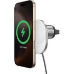 شاحن سيارة لاسلكي بيلكن MagSafe بقوة 15 واط - حامل فتحة تهوية مغناطيسي آمن لأجهزة iPhone 17/16/15/14/13 و Pixel 10 - أبيض - بيلكين
