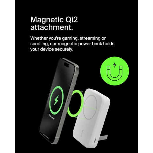 Belkin BoostCharge Qi2 Magnetic 15W Wireless Power Bank 10K + Stand, for iPhone 16/15/14/13/12 - Belkin - Image 9