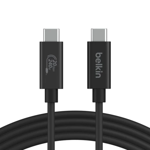 كابل بيلكين USB4 240 واط 20 جيجابت في الثانية - 6.6 قدم/2 متر - شحن سريع كابل بيلكين USB4 240 واط 20 جيجابت في الثانية - 6.6 قدم/2 متر - شحن سريع